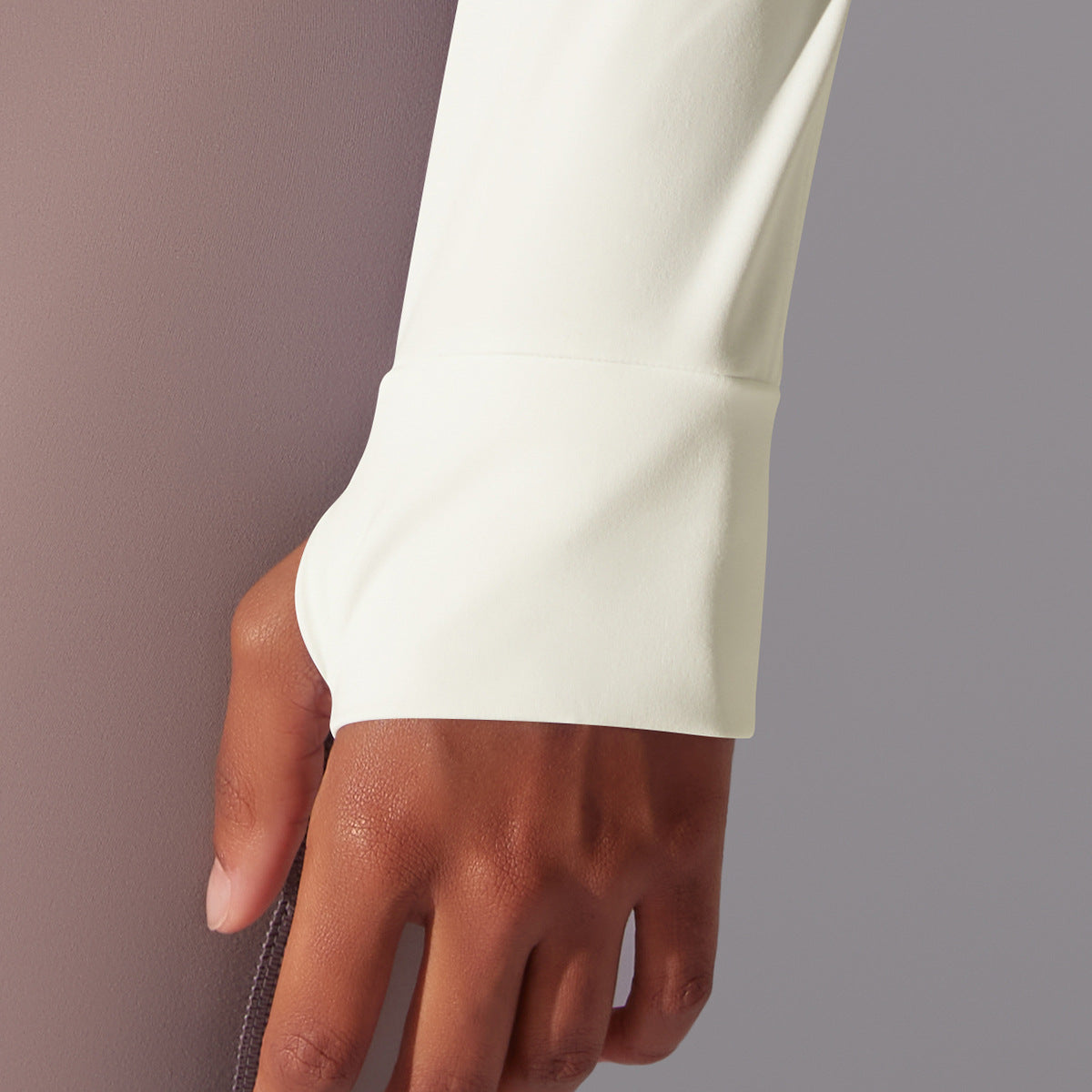 Chloe | Performance Zipper Jacket - Ivory