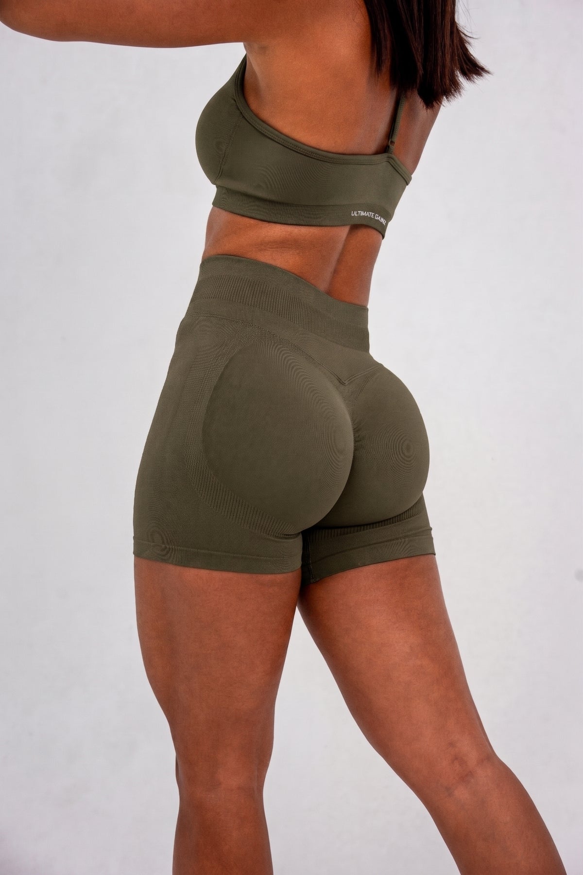 Luna | Premium Seamless Scrunch Short - Green