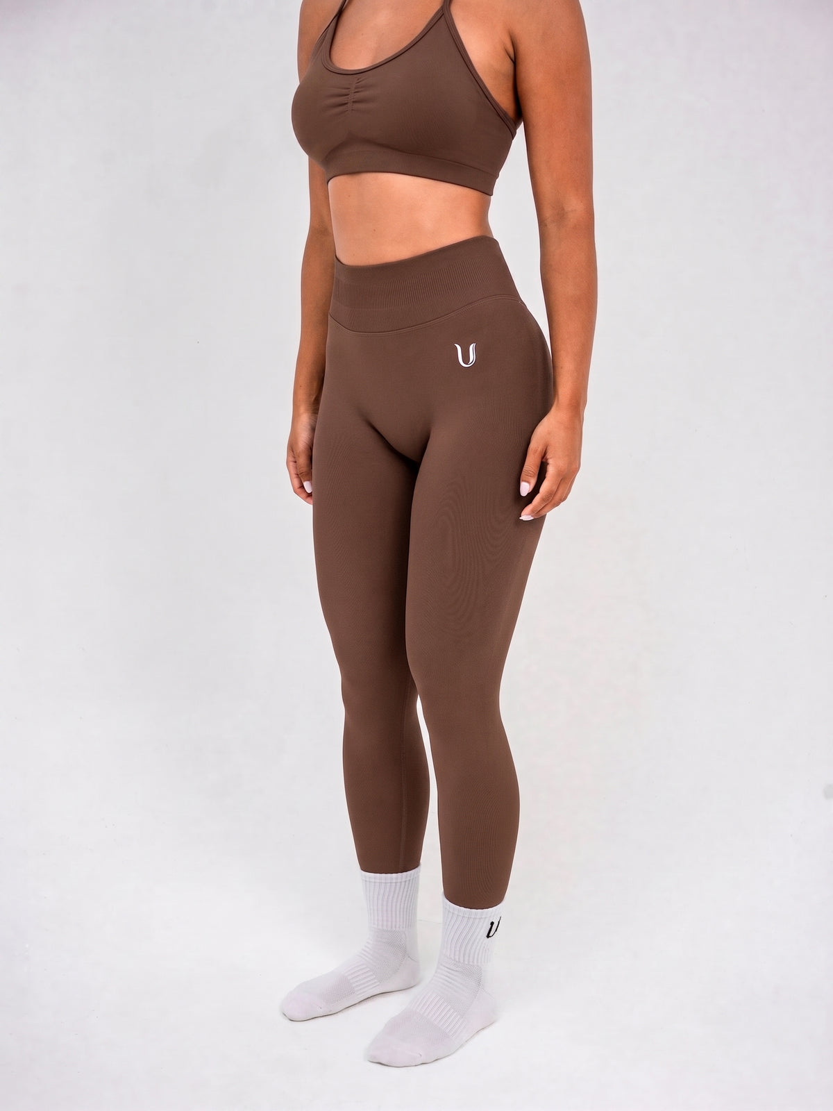 Luna | Premium Seamless Scrunch Legging - Brown