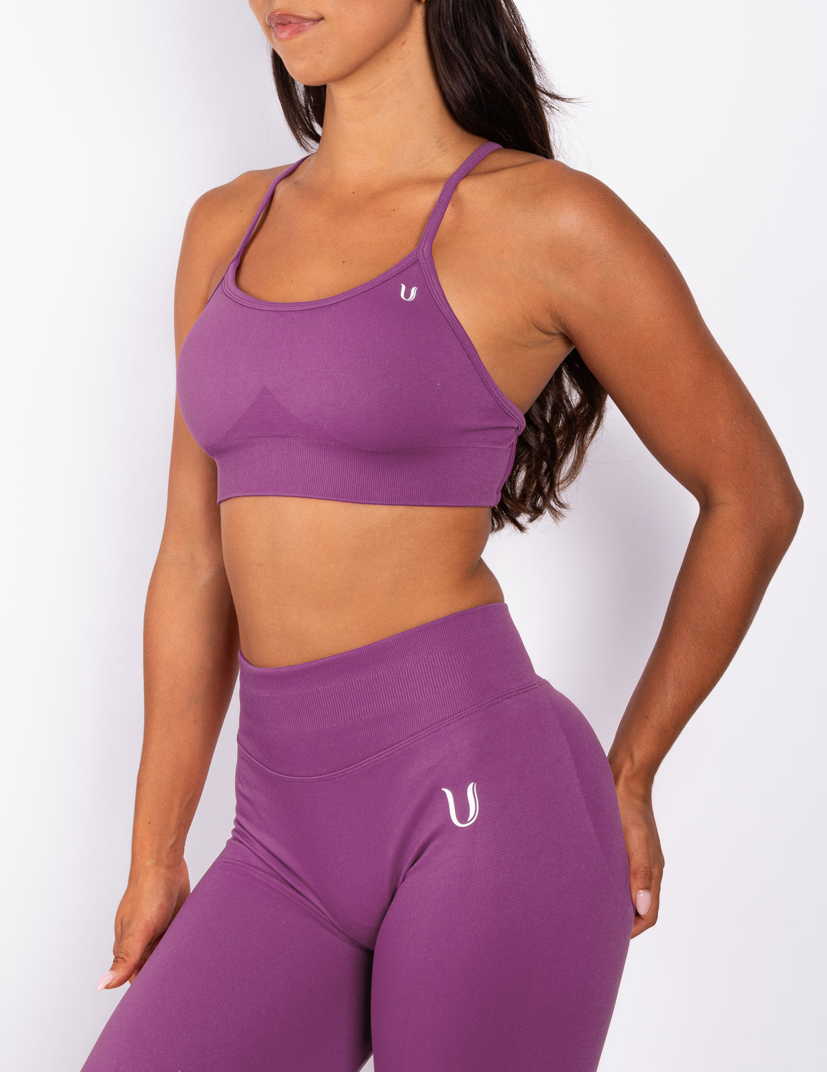 Beau | Premium High Performance Scrunch Leggings - Purple