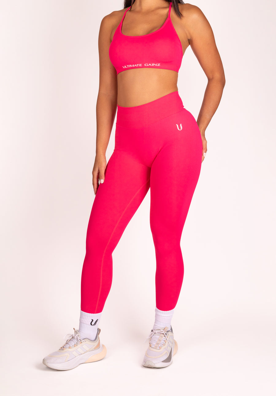 Joy | Sculpt Legging with Scrunch – Pink Red