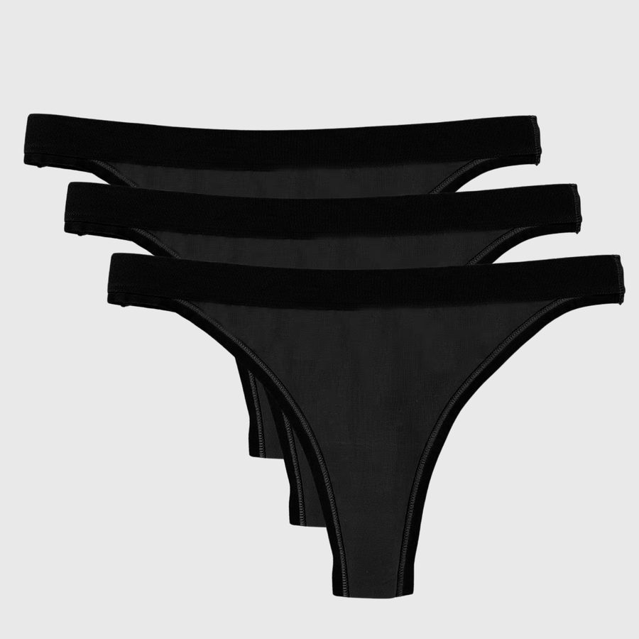Ultimate Gainz Seamless Thong 3-Pack – Black