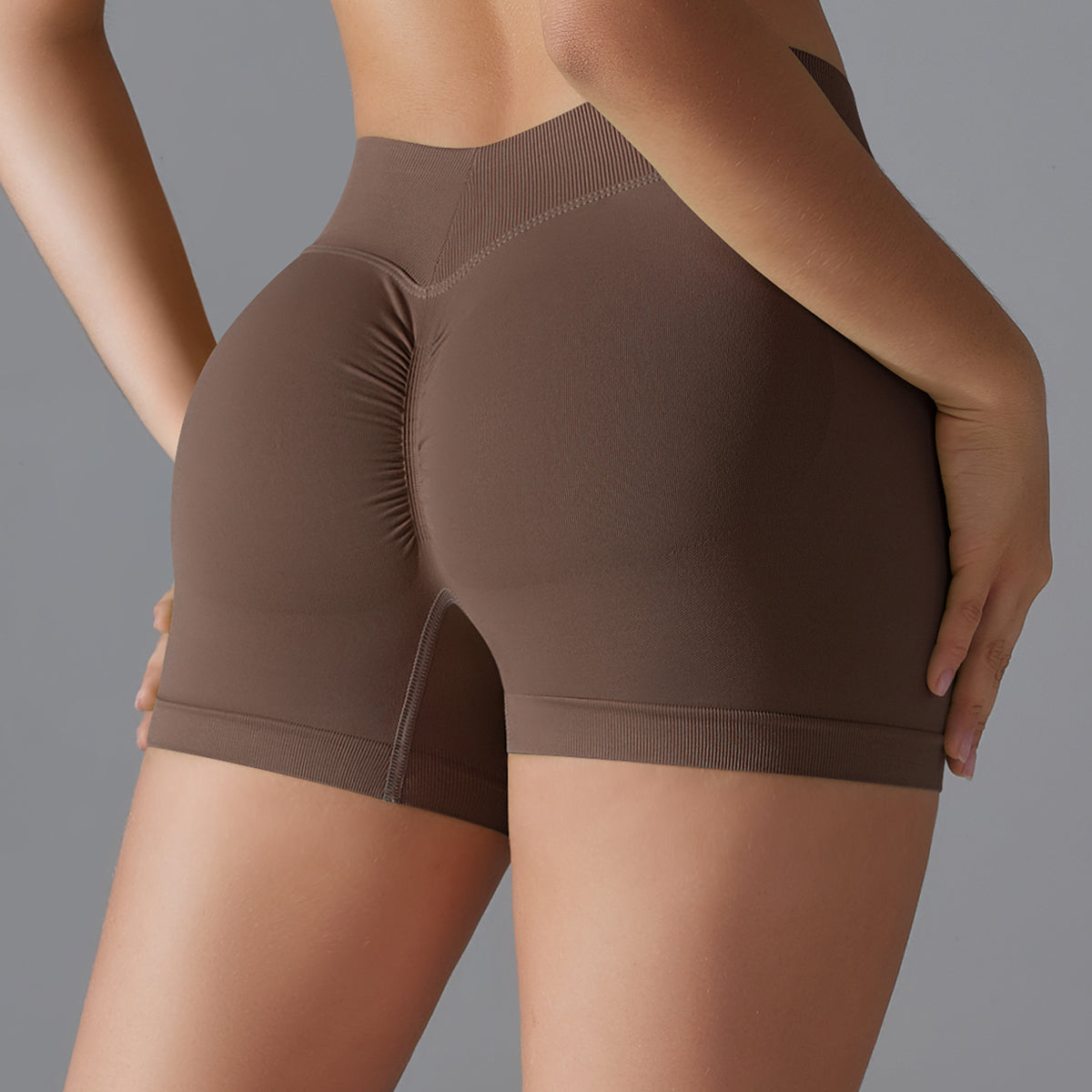 Mila V2 | Scrunch Sport Short - Brown