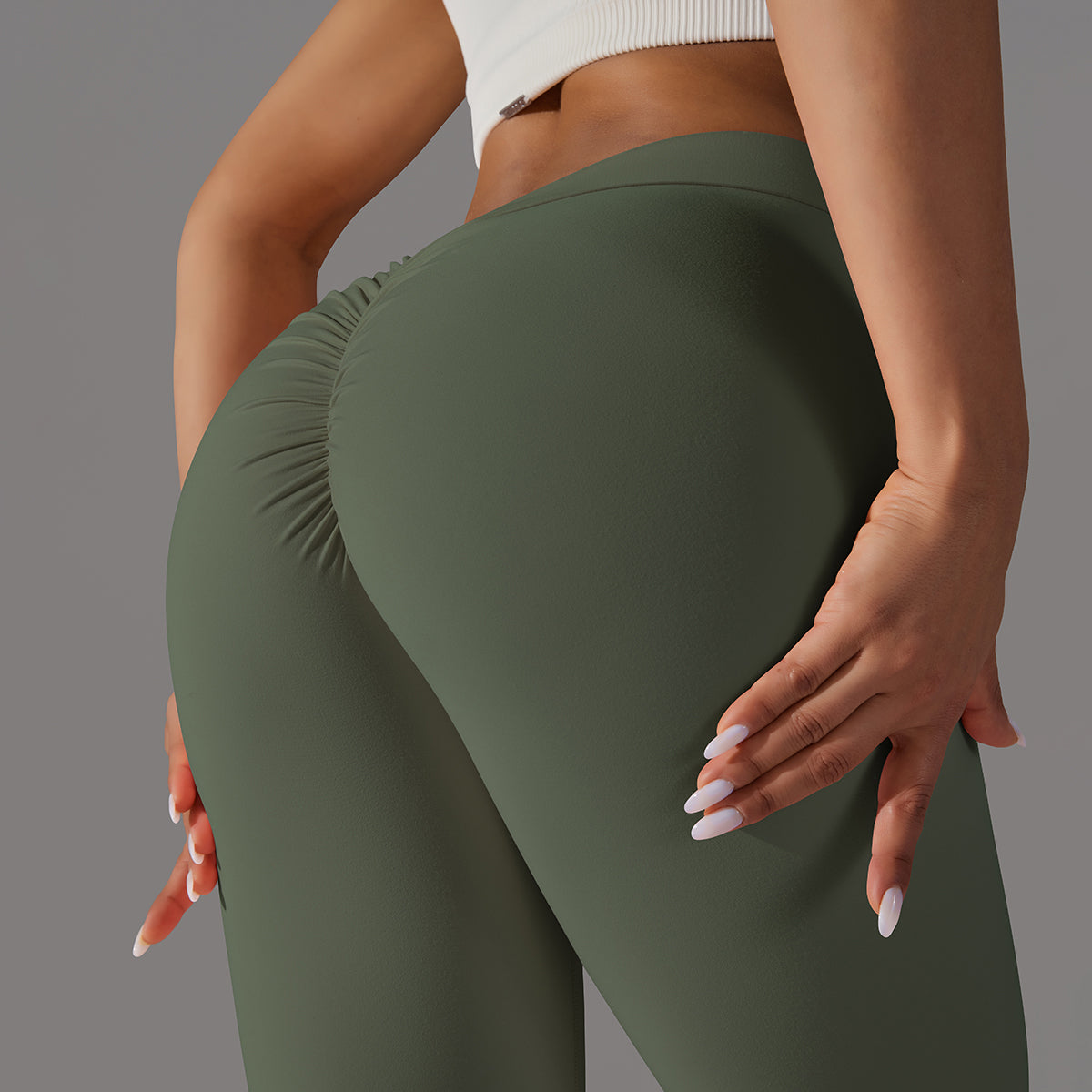 Emma | Legging Extra Scrunch - ArmyGreen