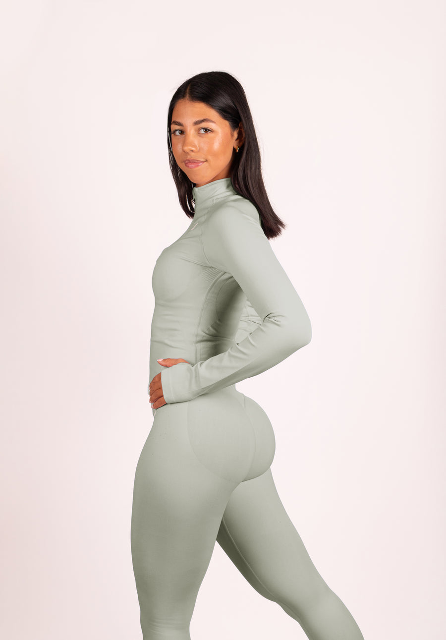 Beau | Premium High Performance Scrunch Leggings - Ivory