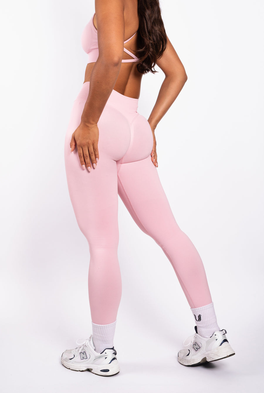 Beau | Premium High Performance Scrunch Leggings - Pink