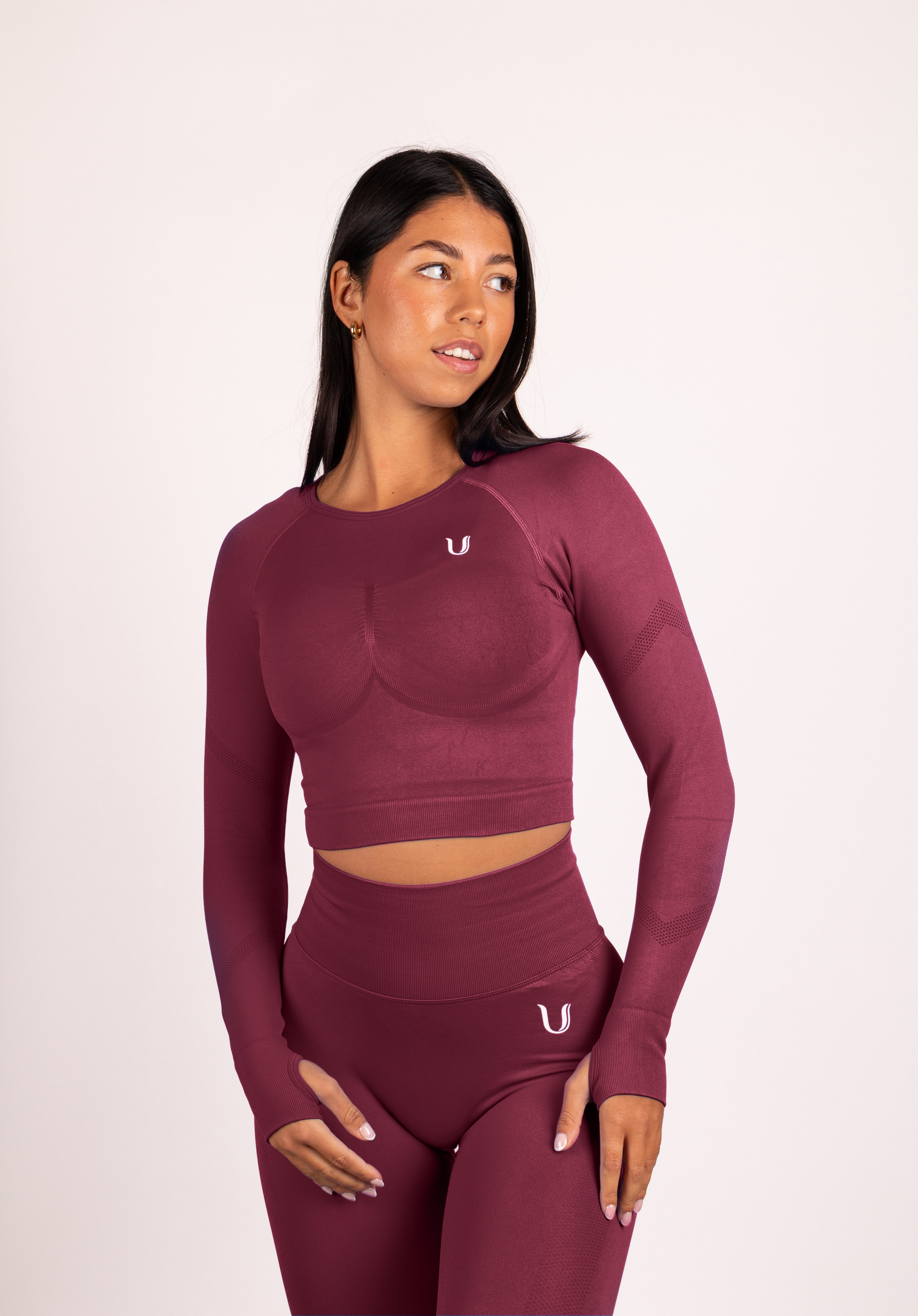 Leonie Set Lang Wijnrood - Dames sportkleding | Ultimate Gainz