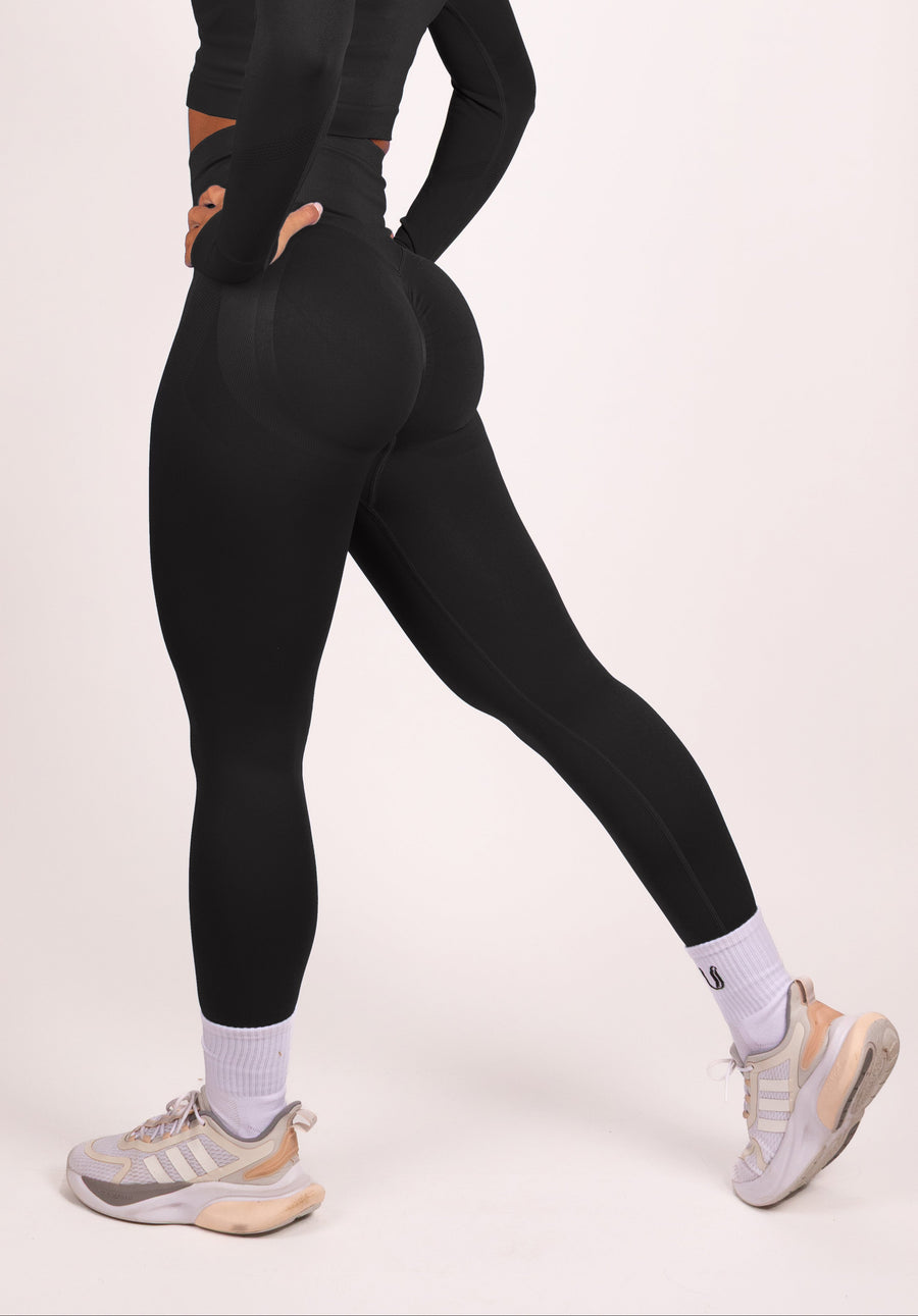 Leonie | Premium Scrunch Leggings - Black