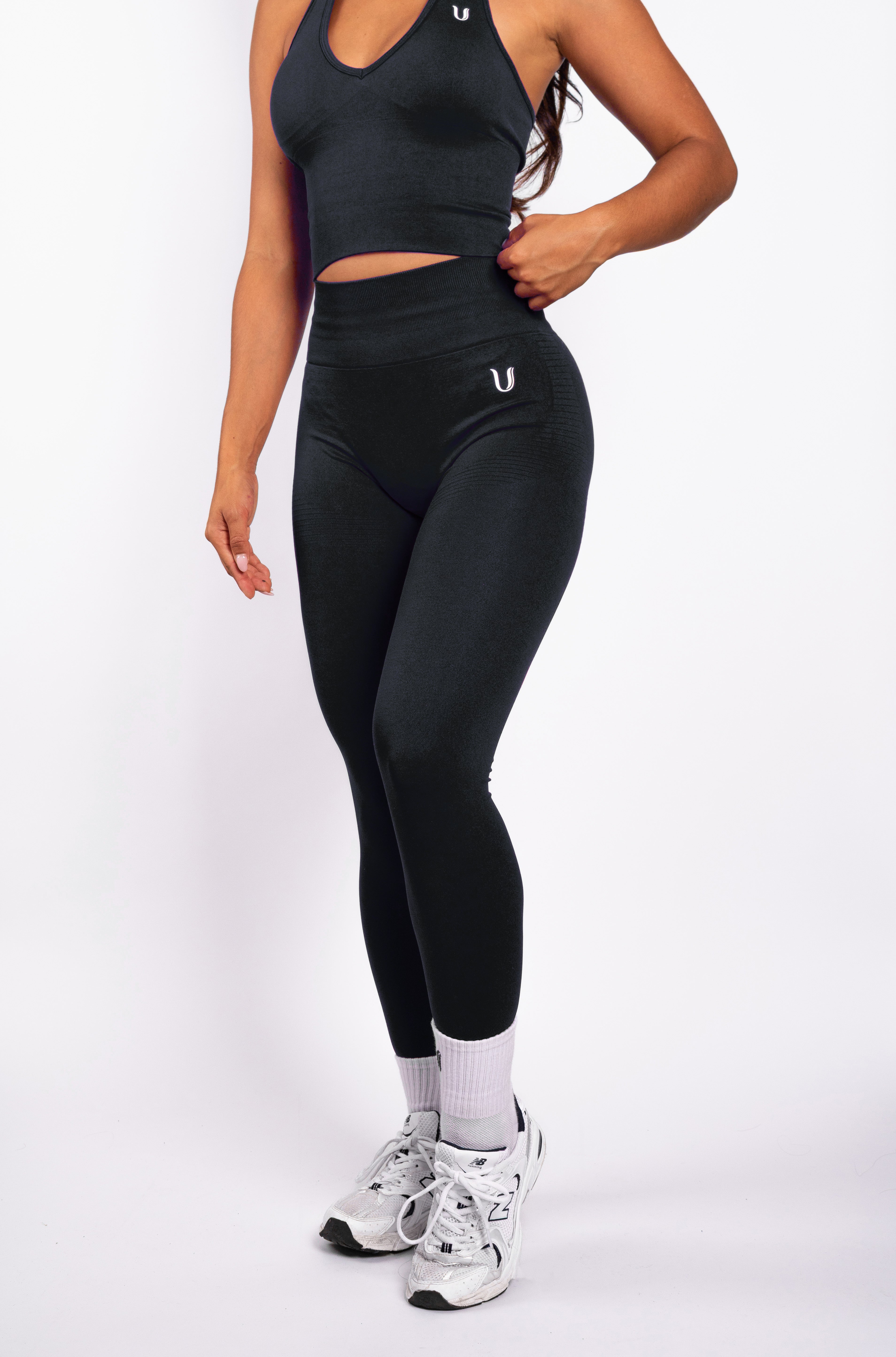 Bibi | Ribbed Seamless Legging – Black