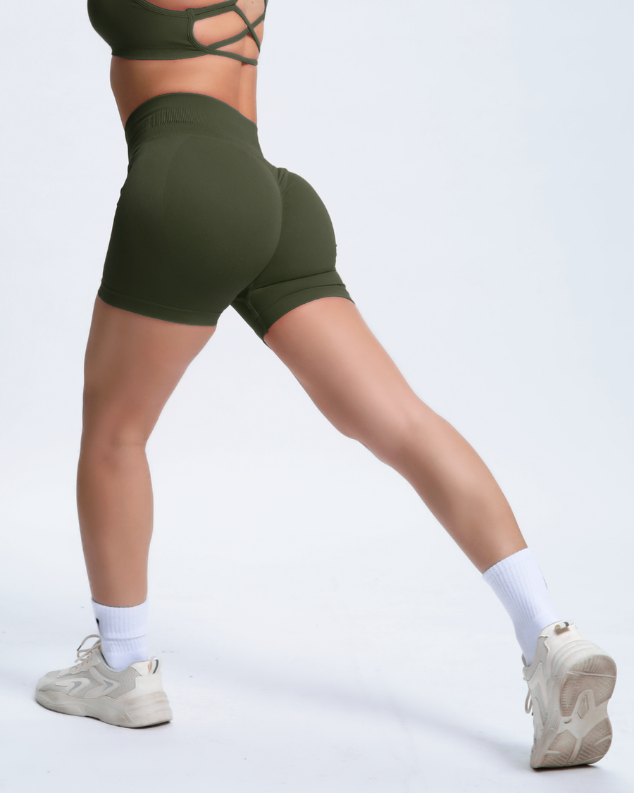 Joy | Sculpt Shorts with Scrunch – Green
