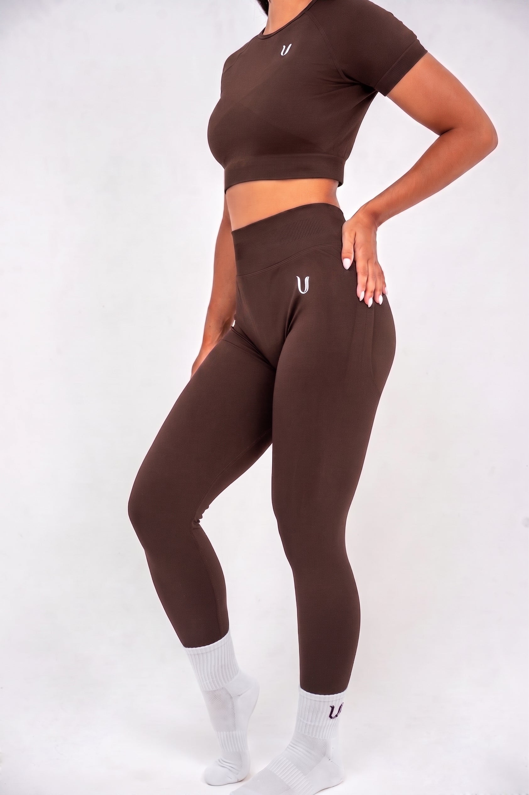 Luna | Premium Seamless Scrunch Legging - Bruin