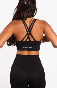 Kyra | Cross bra - Black