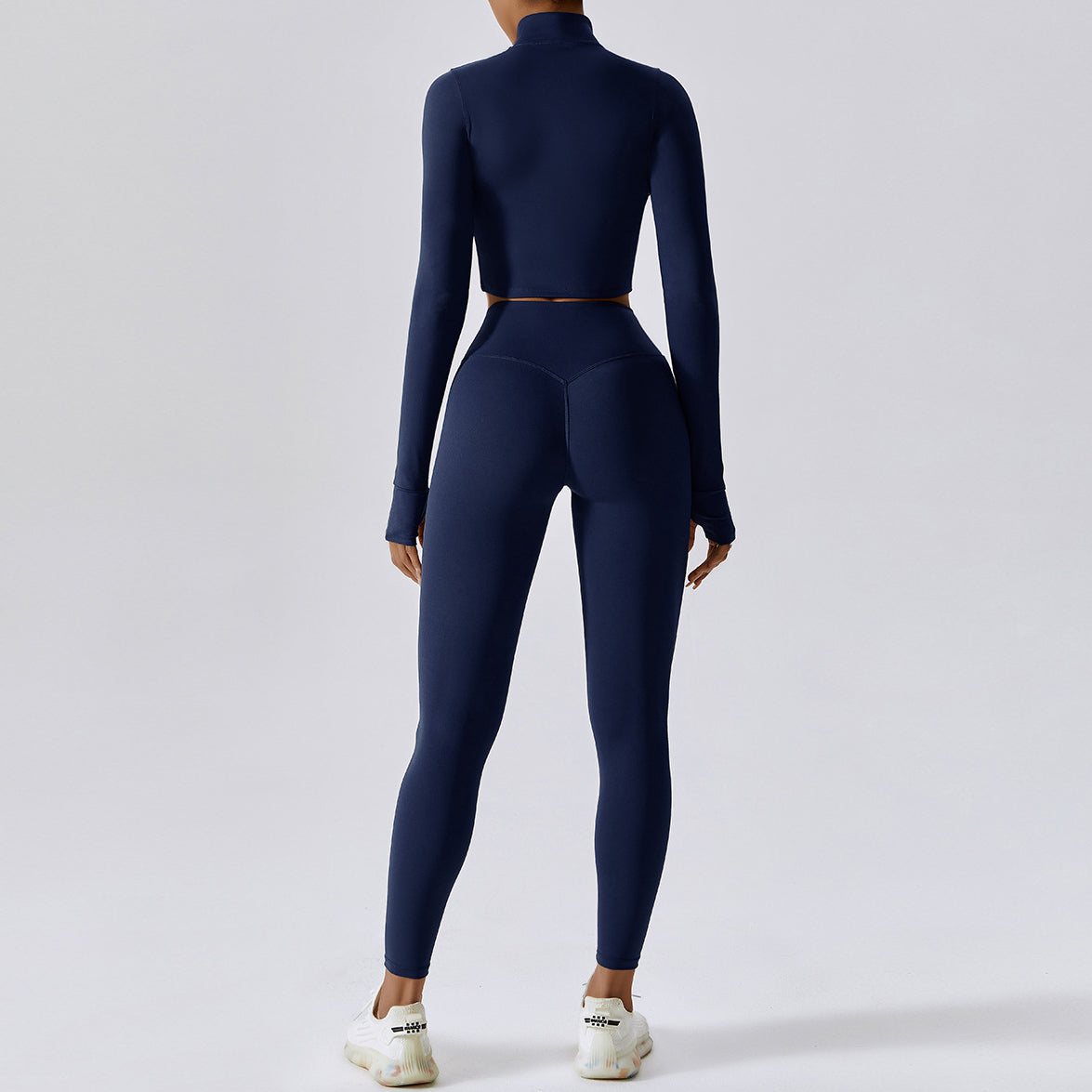 Hailey Set | Long Arm Top Legging - NavyBlue