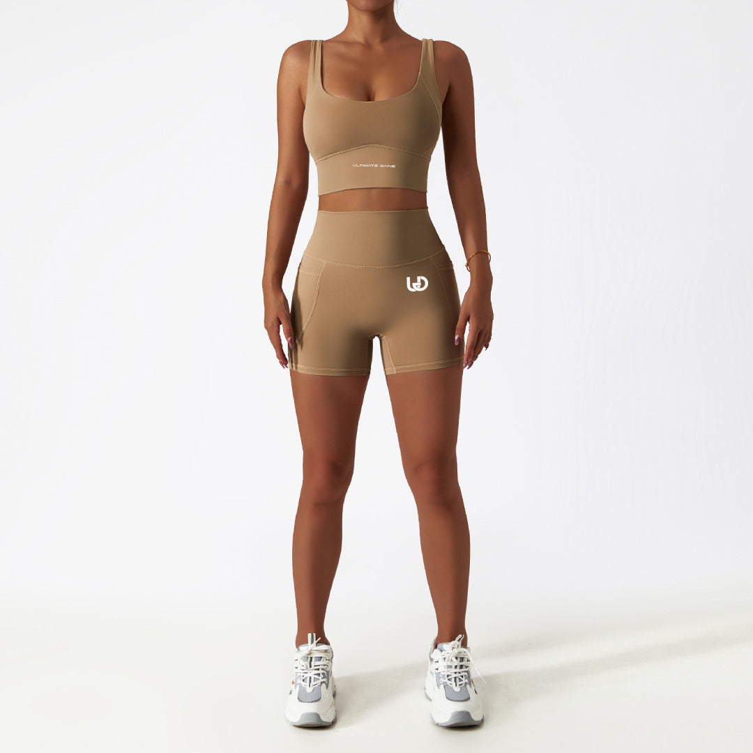 Palmer | Shorts Set With Pockets - Brown