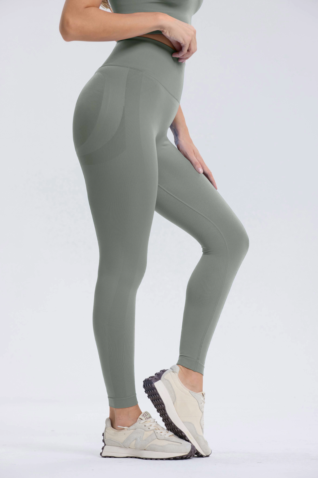 Leonie | Premium Scrunch Legging - Gray