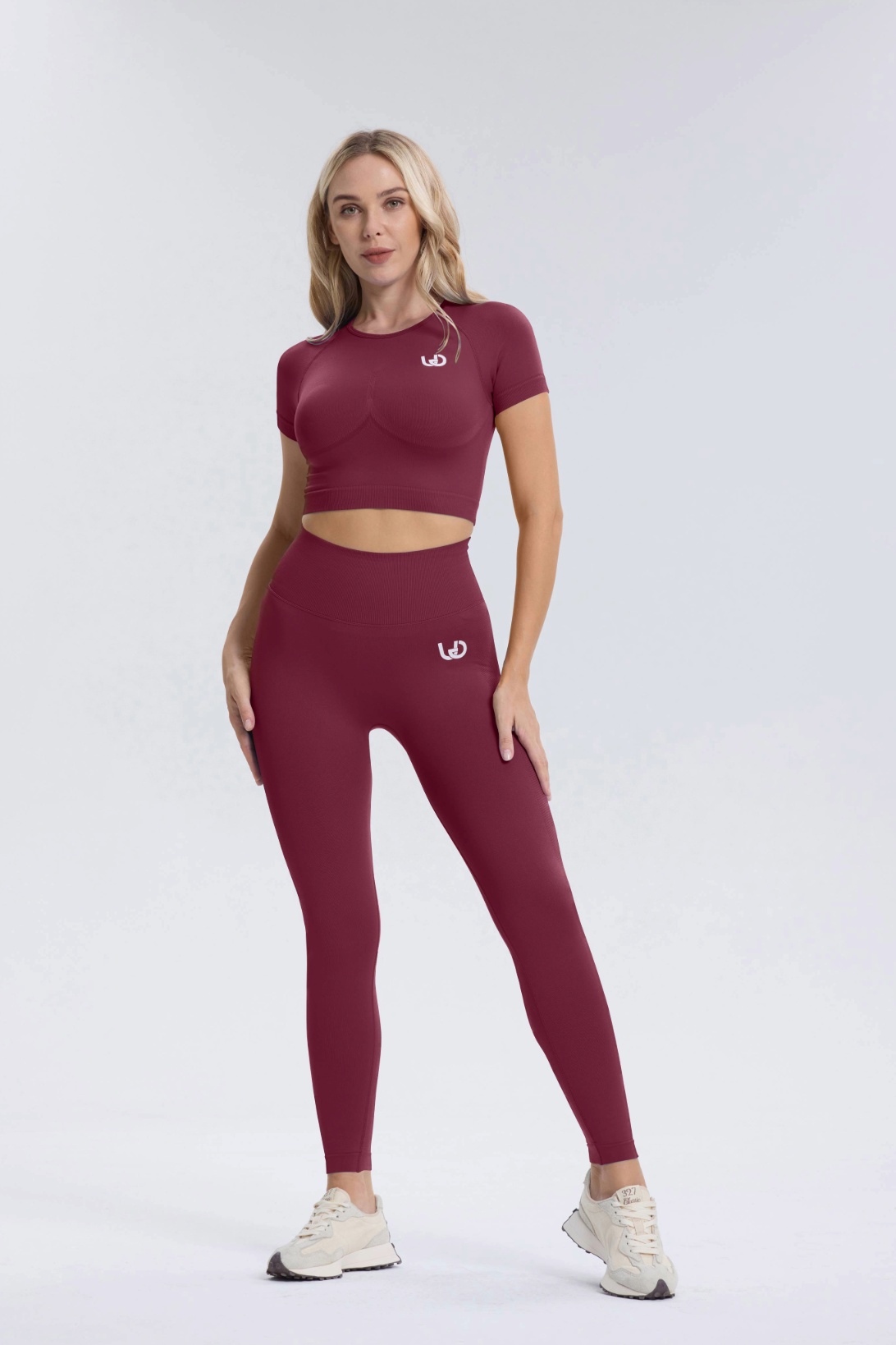 Leonie | Premium Scrunch Legging - WineRed