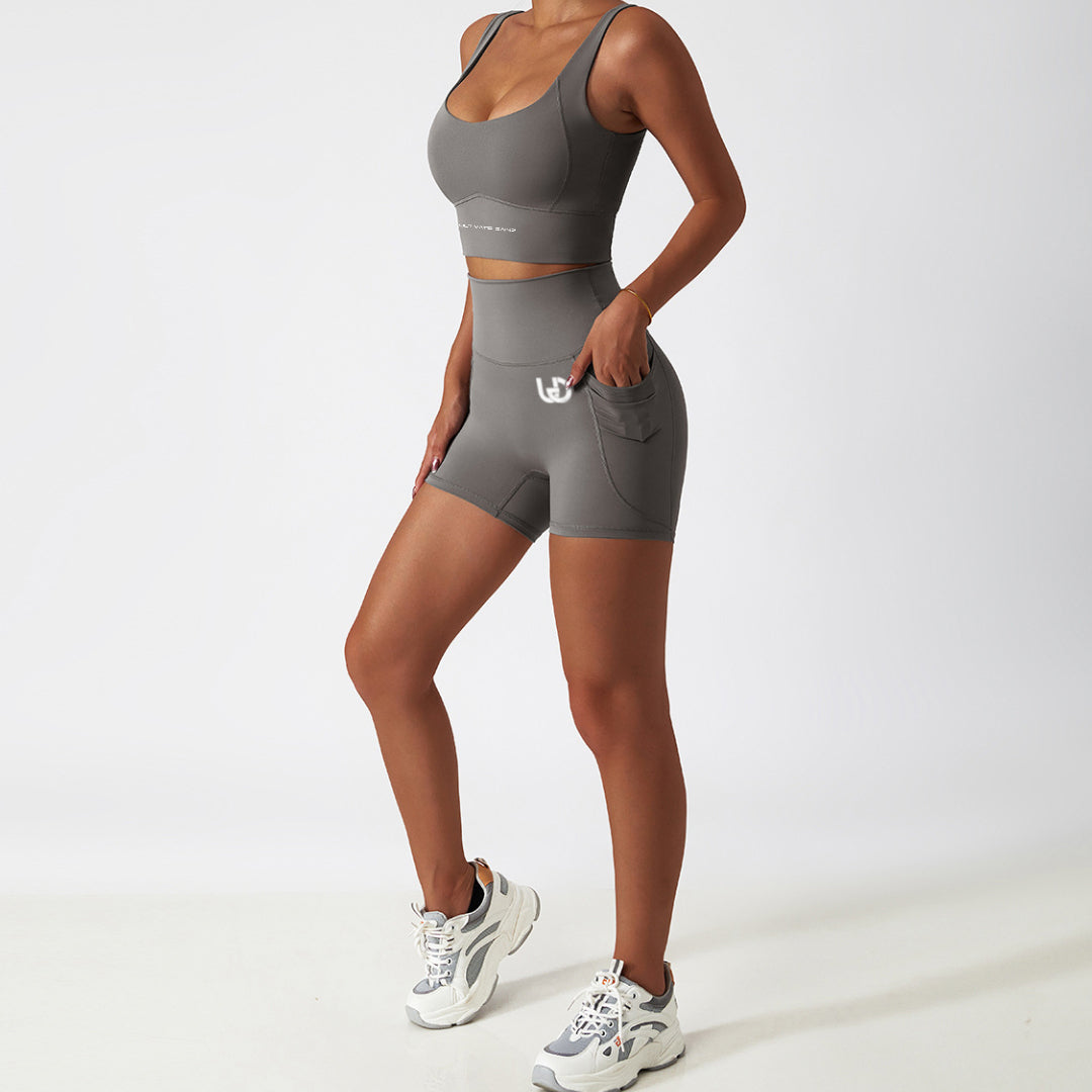 Palmer | Short Set With Pockets - Gray